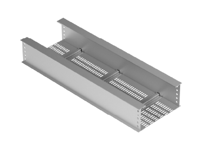 Corrugated bottom cable tray