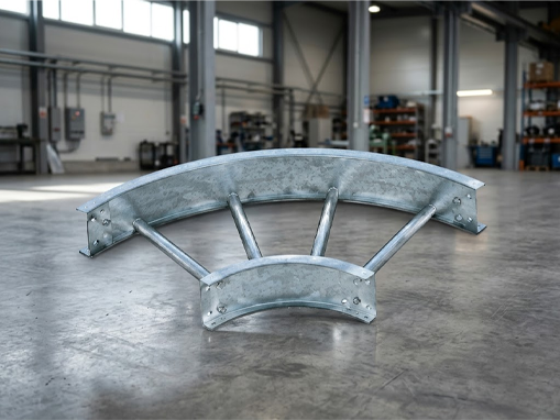 Horizontal cable tray elbow