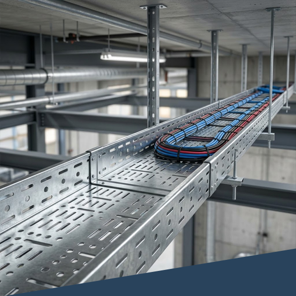 Ventilated perforated cable tray