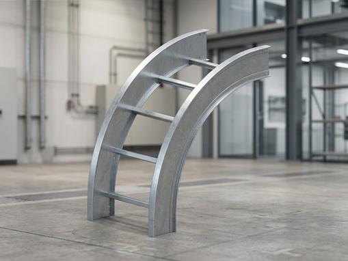 Vertical cable tray elbow